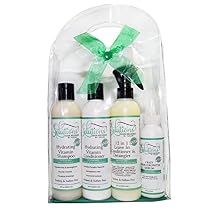 Nzuri Solutions Hair Regimen Hydrating Shampoo 8oz, Hydrating Vitamin Conditioner 8oz, 12 in 1 Leave in Conditioner and Detangler 8oz, Crazy Hair Growth Serum Essential 4oz. Alopecia Hair Care Kit