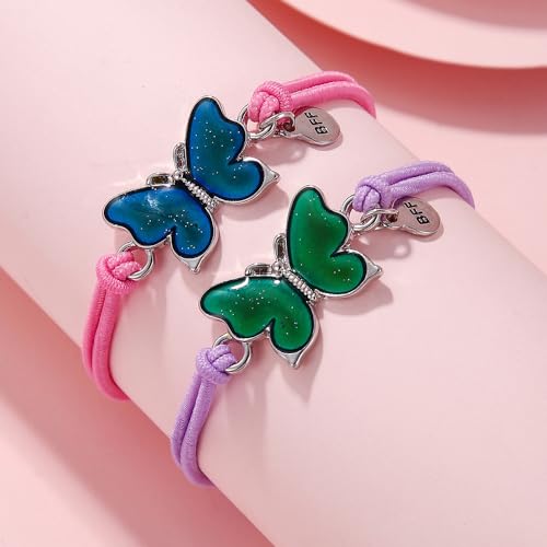 Color Changing Couple Bracelet Cute Cat Animal Dinosaur Horse Temperature Sensing Mood Bracelet with Card Best Gift for Friends Birthday Christmas2
