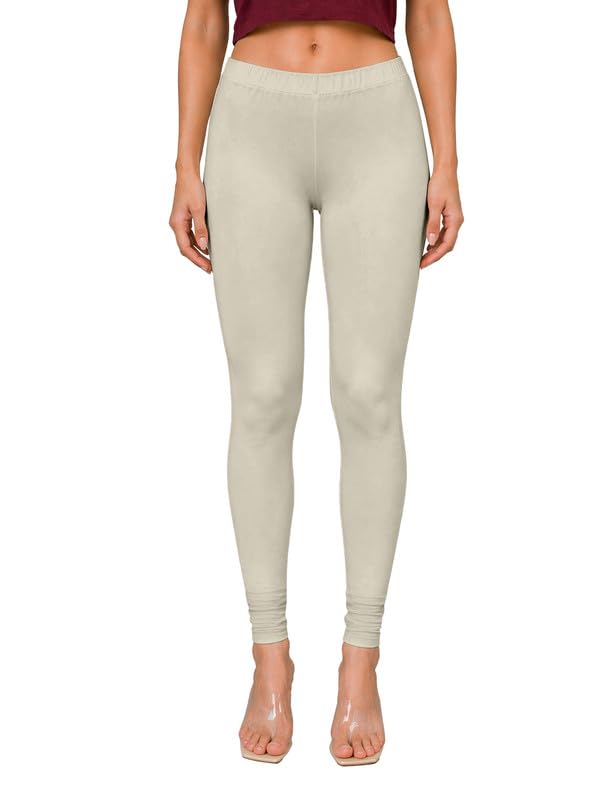 Image of TRENDMALLS Women's Microfiber Elastane Stretch Soft Churidar Length Leggings with Ultrasoft Waistband