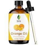 SVA ORGANICS 100% PURE BRAZILIAN ORANGE ESSENTIAL OIL 4 OZ (118 ML) THERAPEUTIC GRADE
