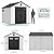 YITAHOME 8x10ft Outdoor Resin Storage Shed with Floor, 544 cuft Waterproof Garden Shed with Lockable Door, Windows & Vents, Plastic Tool Storage for Patio Furniture, Lawnmower, and Bike Storage, Gray