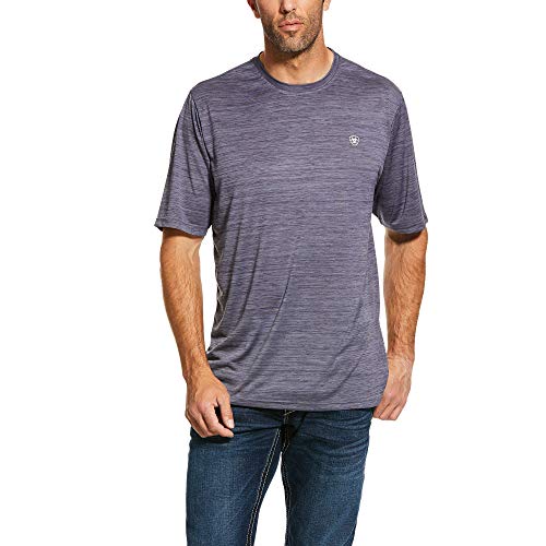 Image of ARIAT Men's Rebar Heat Fighter T-Shirt, Navy, 3X-Large Regular