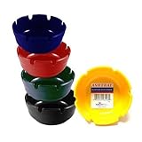 Willert Home Products 65 Round Patio Decorative Ashtray, 3.5 Inch, Assorted Colors