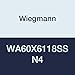 Wiegmann WA60X6118SSN4 WAX-SSN4-Series NEMA 4X 2 Door Right Flange Floor Mount Disconnect Enclosure, 60" x 61" x 12", 304 Stainless Steel, Silver
