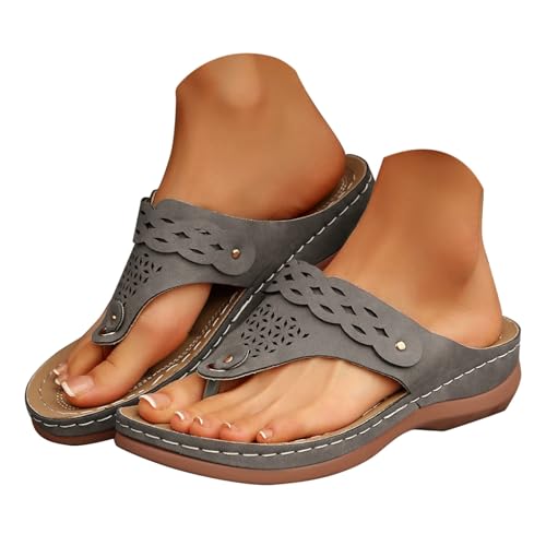 Sandales compensées plateforme chaussures d'été pantoufles sangle T loisirs