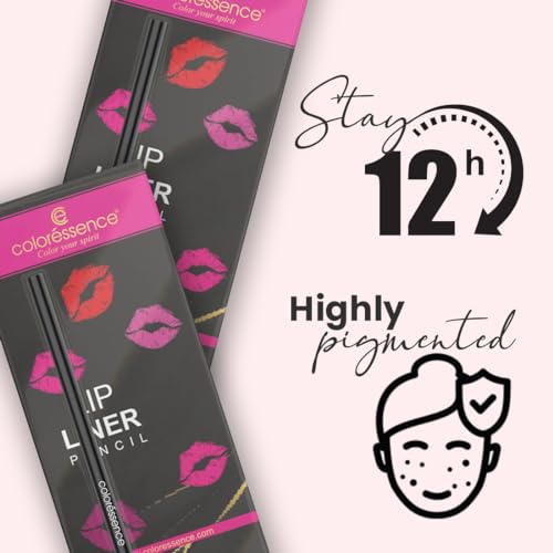 COLORESSENCE Matte Lip Liner Pencil | In-built Sharpener | Smudge Proof & Long Stay | Hydrating Texture | Intense Color | Maroon - Image 4