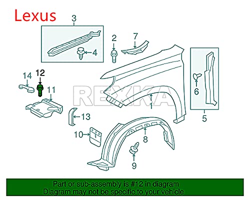 Rexka 30pcs Bumper Radiator Support Splash Shield Fender Liner Engine Grill Push Type Retainer Clips 7mm Hole for Toyota Lexus 90467-07211 4Runner Avalon Camry Land Cruiser Prius GX460 IS250 RX350