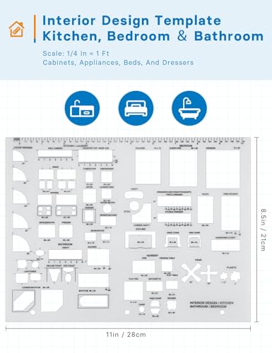 GAUENEEN 5 peças de modelos arquitetônicos, modelo de círculo, planta de casa, design de interiores