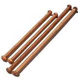 Holz Wand Teppich Stäbe, 4pcs Holz Flagge Banner Stäbe Wand Teppich Doppelstange Runde Holzstäbe Sandalholz hängende Pin Pole für Home Handwerk Dekorationen