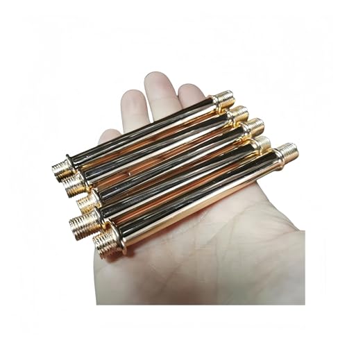 M10 ダブルヘッド ファインティースパイプ テーブルランプ - 電気メッキゴールド&ブラック DIY 接続照明器具(4pieces 12cm,Light gold)