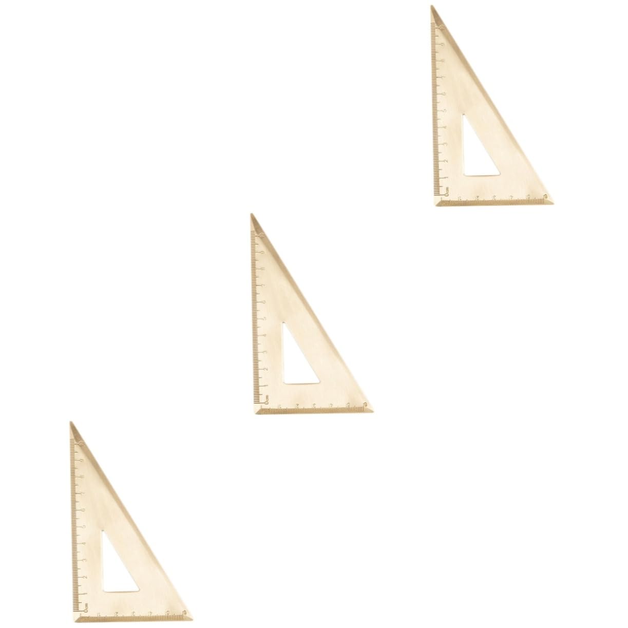 Regla triangular inoxidable HOMSFOU con acabado resistente para dibujo de alta fidelidad