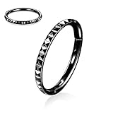helix hoop piercing aftercare Tamaño y color: 18 g (grosor: 1,0 mm), diámetro interior: 8 mm. Color: negro con diseño piramidal. Comprueba el grosor y el diámetro interior cuidadosamente. Elige el tamaño más adecuado para ti. Se vende por unidad.