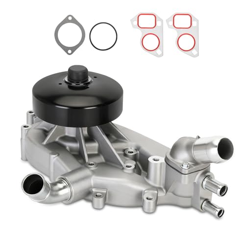 AW5104 engine water pump with thermostat, Suitable for 4.8L, 5.3L, 6.0L Engines, 1999-2006 Chevy Silverado Water Pump and 2002-2006 Cadillac with Thermostat AW5087 - Replaces 12569519,19195104,252845