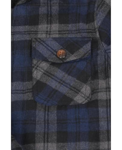 Image of ZENTHACE Boys Sherpa Fleece Lined Flannel Jacket