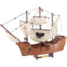 NAUTIMALL Wooden Ships 16" Santa Maria Miniature Tallship Models Nautical Sailboat Decor Fathers Day Christmas Gift Christopher Columbus