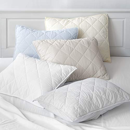 Welhome Luxurious Hunter Cotton Linen Percale Solid Bedding Quilt 3-Piece Set With Pillowcase Shams | Ivory | Full/Queen | 96" X 92" | Soothing Soft | Cozy | Breathable | Durable | All Season #TOP6
