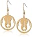 Star Wars Jewelry Jedi Order Gold IP Stainless Steel Dangle Hook Drop Earrings