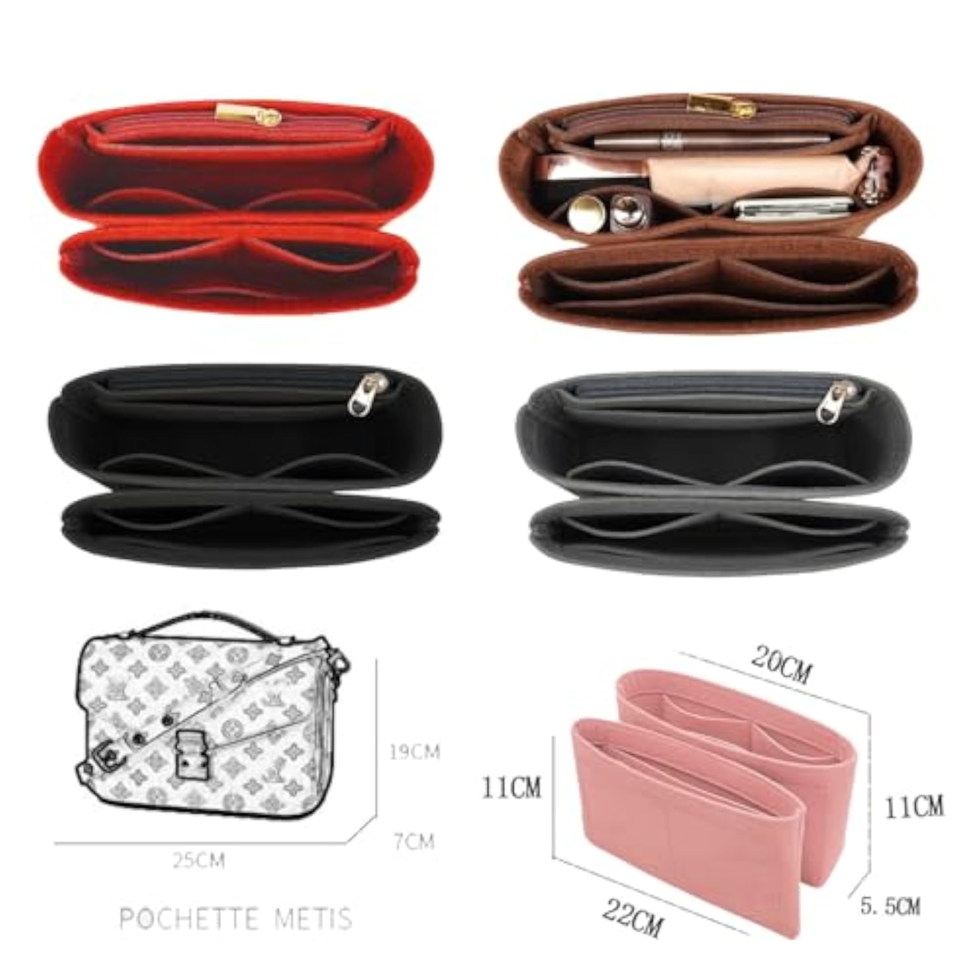 Purse Organizer Insert for Messenger Bag