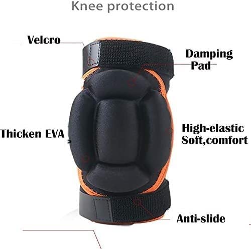 ROLTIN 1 Pair Children Kids Knee Pad Ice Figure Skating Ski Protective Gear Skateboard Thicken Protector Velcro Adjustable (Color : B Size : Large) jiangyu1994 (Color : A