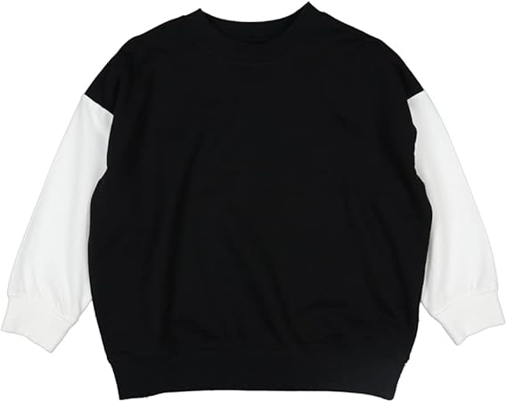 Amazon T2 袖配色ミニ裏毛トレーナー 親子 ペアルック リンクコーデ お揃い おそろい 綿100 トレーナー 長袖 ビッグシルエット ワイド ゆったり 子供服 キッズ ベビー 女の子 男の子 ユニセックス トップス プチプラ T2 ティーツー トレーナー パーカー 通販