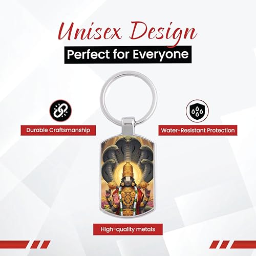 Image of Stylish Metal Keychains with Permanent Glossy Print - Inspirational Quotes & Spiritual Designs - Perfect Key chains for loved ones, Personal Use, Gifts & Return Gifts