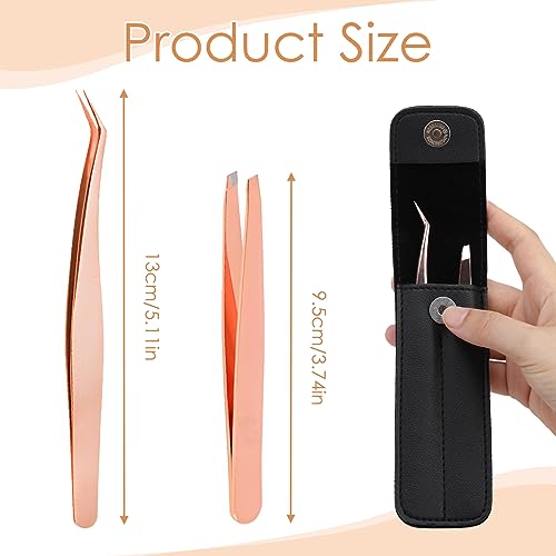 Zuroki Pinzette per Sopracciglia,2 Pcs Pinzette