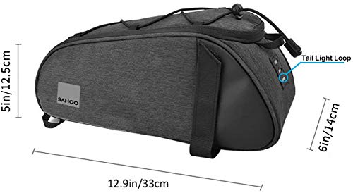 Roswheel Essentials Series 141465 Convertible Bike Trunk Bag Bicycle Rear Rack Pack Cycling Accessories Pannier, 7L Capacity #TOP1