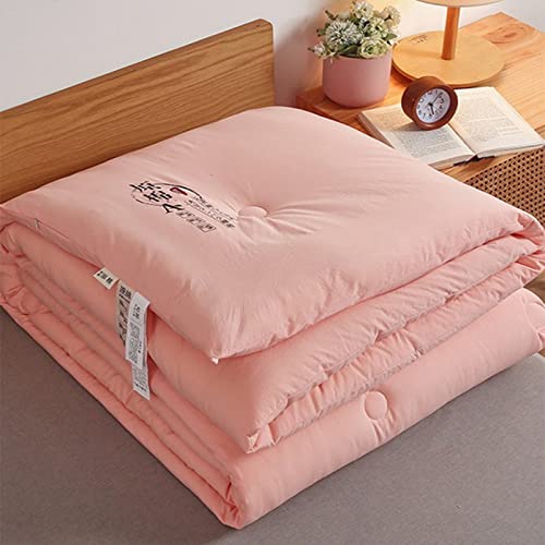 HAIBA Bettdecke Winterbettdecke - 150x200cm-3kg atmungsaktive Schlafdecke, Steppdecke, Super Weiche Kuschelige rosa Cover