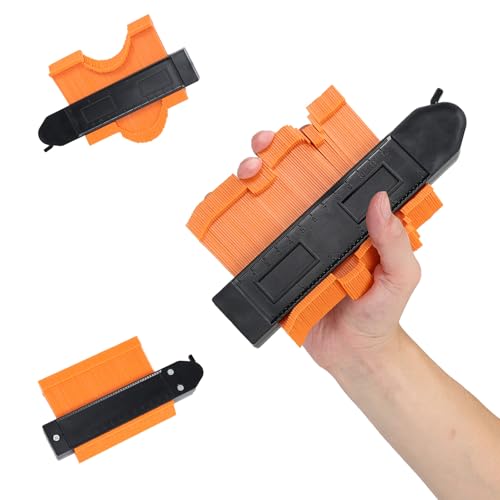VortecSys Contour Gauge Tool (5 Inch-Orange) with Lock Irregular Shape