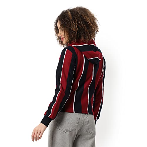 Image of PINACOLADA Women Cotton Zipper Sweatshirt Relaxed Fit for Casual Wear | Full Sleeves | Stylish Sweatshirt Crafted with Comfort Fit and High Performance for Everyday Wear