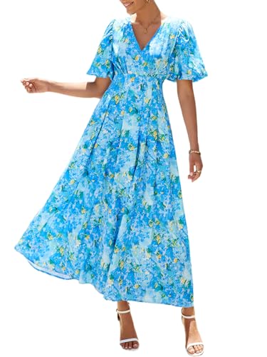 Image of Maxigerui Women's Summer Floral Maxi Dress Spring Wedding Guest Dress 2026