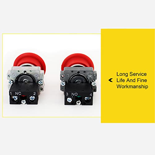 Bouton d'arrêt d'urgence ZB2-BE102C Heyiarbeit interrupteur coup de poing rouge 660V - 7