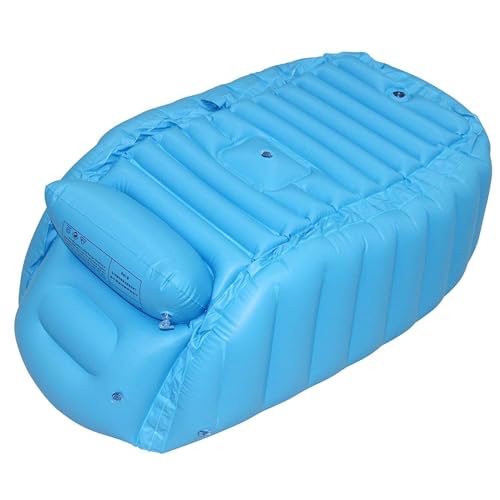 Image of LONGMIRE Inflatable Baby Bath Tub with Air Pump for 6 to 60 Months Portable Air-Filled Bathtub Mini Swimming Pool for Kids Foldable Swimming Tub for Indoor & Outdoor Uses