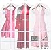 3 Packs Translucent PVC Garment Bag, Dance Costume Bags,Foldable 50 Inch Full Zipper Suits Bag Dream Duffel, Versatile Hanging Garment Bag with Name Card Pocket and 4 Large Zipper Pockets