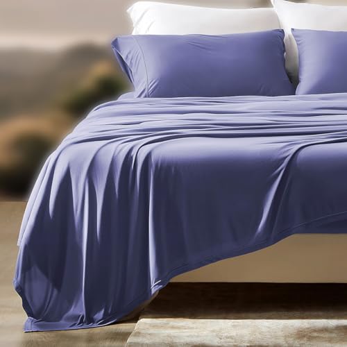 SLEEP ZONE King Sheets Set - 4 Piece Bedding - Jersey Knit Cooling Sheet Set - Soft and Fade...