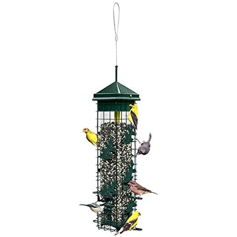 Squirrel Solution200 Squirrel-proof Bird Feeder w/6 Feeding Ports, 3.4-pound Seed Capacity, Free Seed Funnel Cover