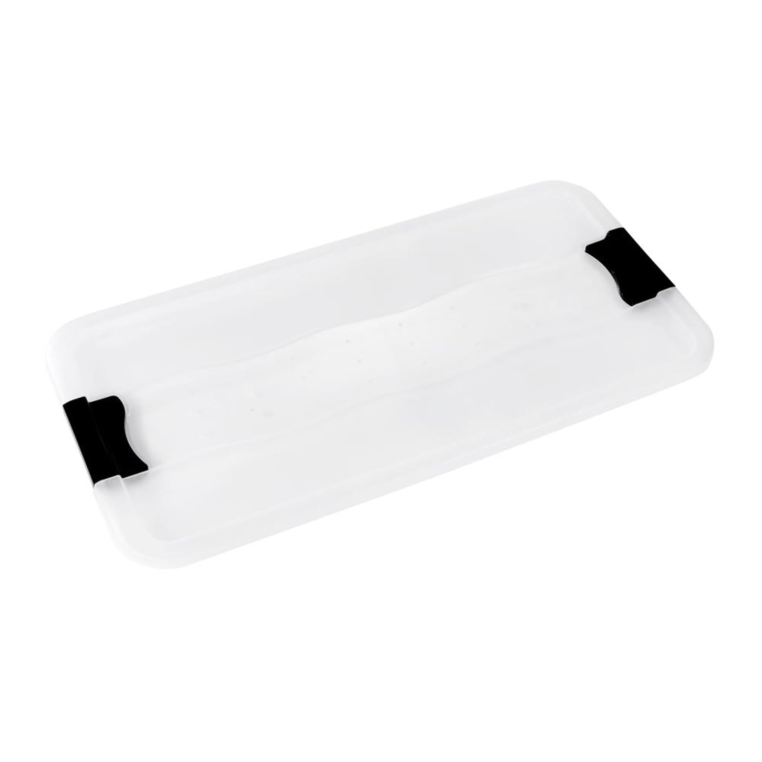 keeeper Aufbewahrungsbox mit Rollen, Deckel und Schiebeverschluss, 79,5 x 39,5 x 41 cm, 83 l, Konrad, Transparent