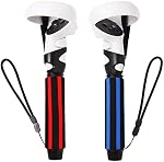 VR Game Handles Accessories,Upgraded VR Dual Handles Extension Grips and Long Stick Handle for Meta/Oculus Quest 2 Controller Playing BeatSaber Games and VR Games