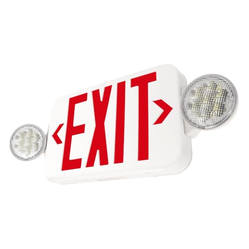 LFI Lights® | Combo Red Exit Sign with Emergency...