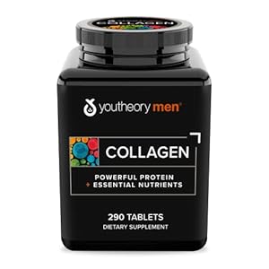 Youtheory Men’s Collagen – 5,000 mg Collagen – Daily Collagen Supplements for Men – Hair & Skin Support* – Gluten, Soy & Dairy Free – 290 Tablets