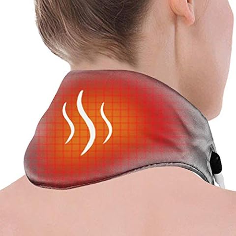 ARRIS Heated Neck Wrap Far-Infrared Neck Heating Warmer Pad W/Adjustable Time and Temperatures Control USB Cord for Neck Pain Relief, Stiffness Relief & Postoperative Recovery Cover