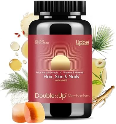 Hair Skin & Nails Gummies - 6000 mcg Biotin Vitamins & Minerals Supplement - Plant-Based, Vegan, No Artificial Flavors - Easy Absorption, Multivitamin Gummy - 60ct, Wildberry Flavor