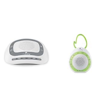 MyBaby SoundSpa White Noise Machine Bundle | Portable Baby Soothing Sounds for Sleep | Adjustable Volume | Auto-Off Timer
