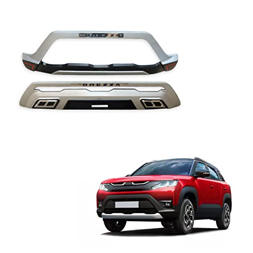 Image of Acrylonitrile Butadiene Styrene (ABS) Front & Rear Bumper Protector Guard for Maruti Suzuki Vitara Brezza 2022