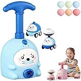 Balloon Launcher Toy Set, 2026 Upgrade 2-in-1 Balloon Car Launcher Set with Manual Pump, Animal Air Powered Balloons Cars Toy, Multiple Adorable Designs, for Party Gift (Seal 1 * 2 Car + 6*Balloon)