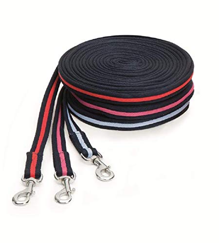 Kincade Two Tone Padded Lunging Rein, Hunter/Navy, 26'