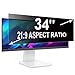 ruord Sichtschutzfolie für 34 Zoll 21:9 (79.8x34cm) Monitor - Blaulichtfilter & Blendschutz, Abnehmbar Blickschutzfolie | PC Blickschutzfilter für Flache und gekrümmte Bildschirme geeignet