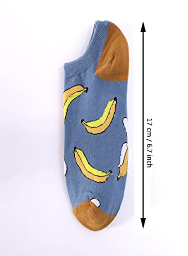Joylife Ihauiue Fruit Embroidered Ankle Socks Funny Low Cut Socks For Women, Lady, Girls, 6 Pack #TOP2