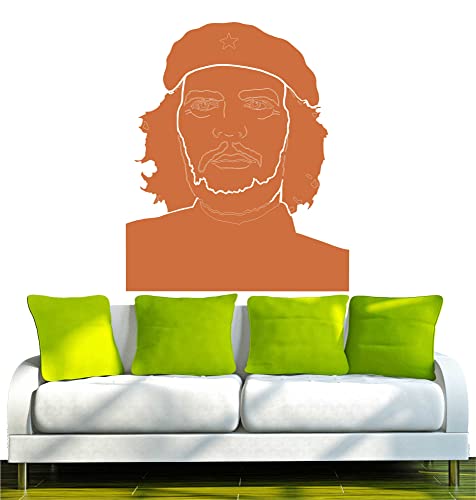 INDIGOS UG Vinilo Decorativo para Pared w297 Che Guevara, Retrato, Cabeza de 120x100 cm, marrón, 120x8x100 cm