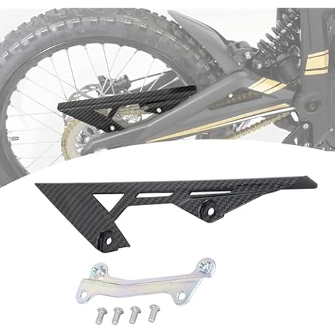 CHANGCHENG Motorcycle Chain Guards Electric Dirt Bike Chain Cover Protector Carbon Fiber Pattern for Talaria Sting X3 MX3 MX4 Cover